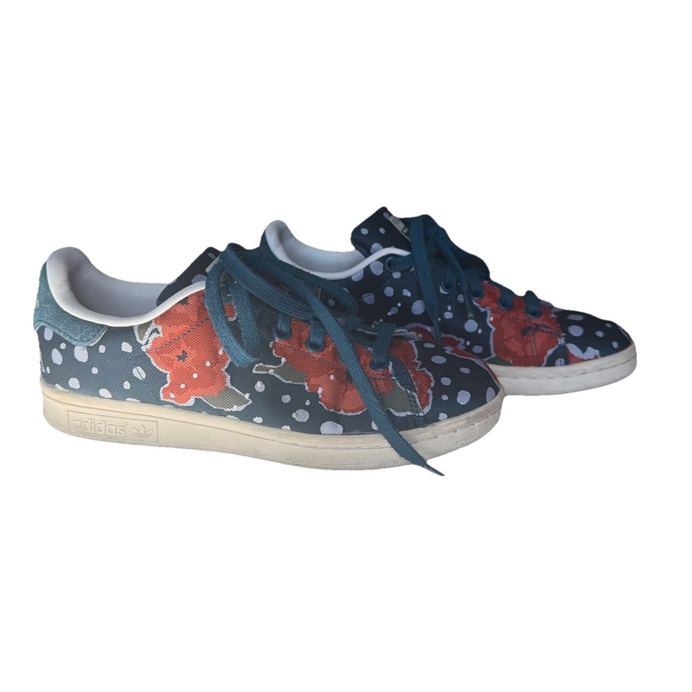 Adidas Stan‎ Smith Womens Floral Sneakers Shoes Red Blue White Size 5.5 S32255